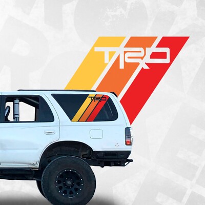 Fensteraufkleber für Toyota 4Runner 3rd Gen, TRD Retro Style Racing Stripes