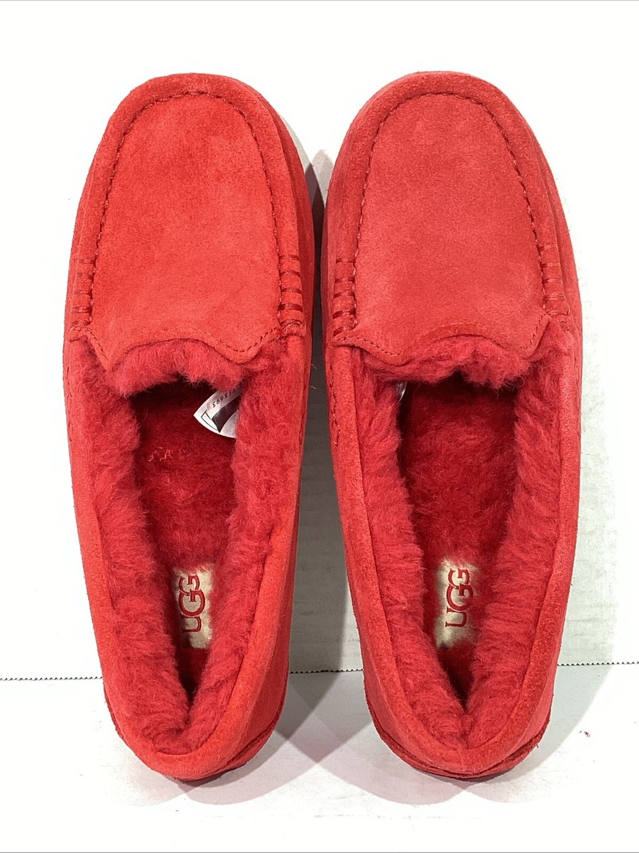UGG Women's Size 6 EU 37 Samba Red Ansley Suede Lined