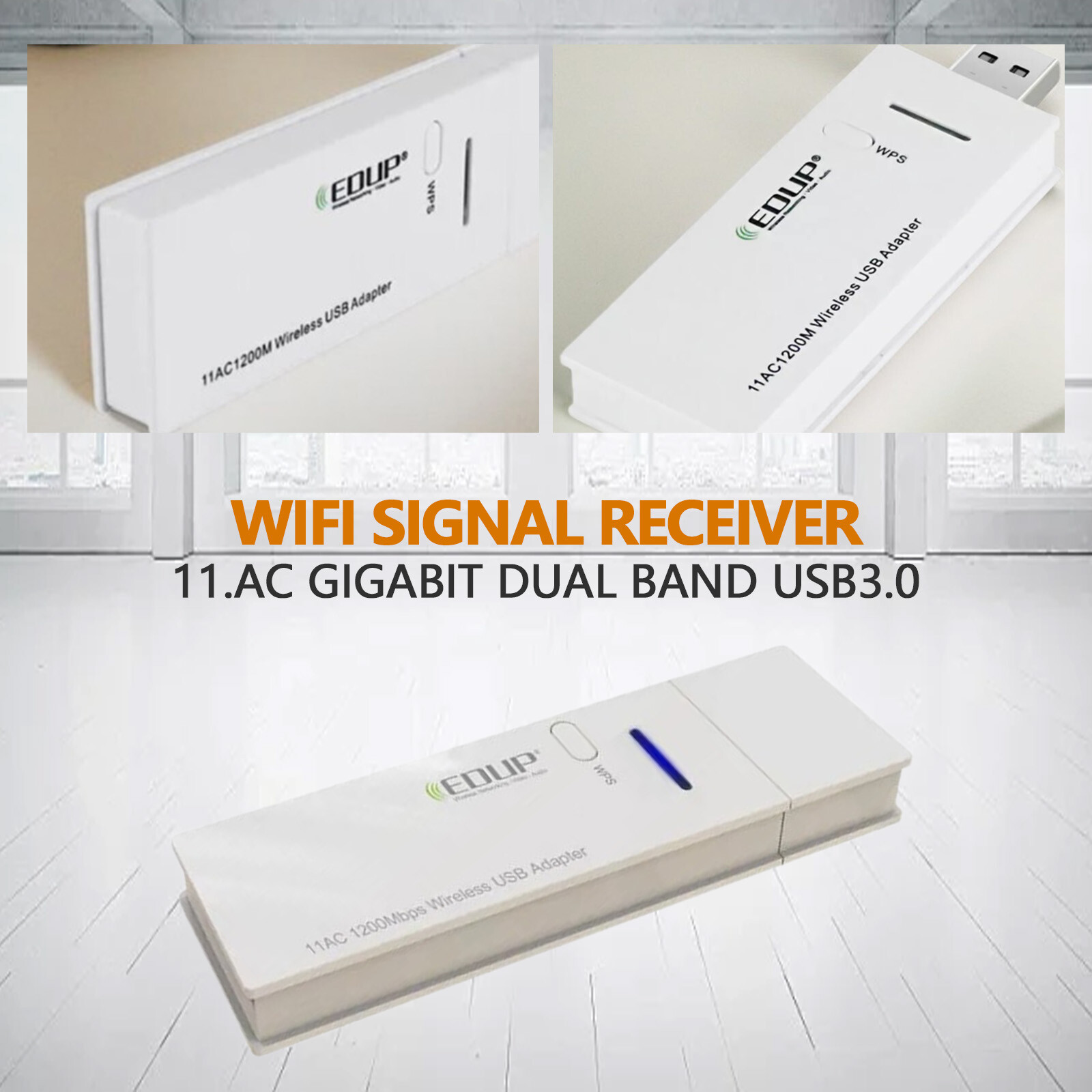  EDUP EP-AC1601 802.11 AC 1200Mbps 2.4G/5.8G Dual Band Wireless USB Wifi AdapttQ