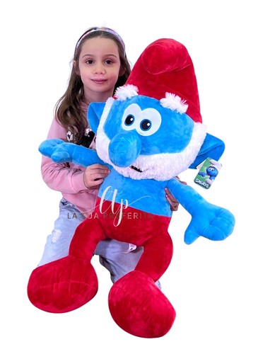 i PUFFI Peluche 80 cm Grande Puffo Puffetta Originale The Smurfs - Photo 2/7