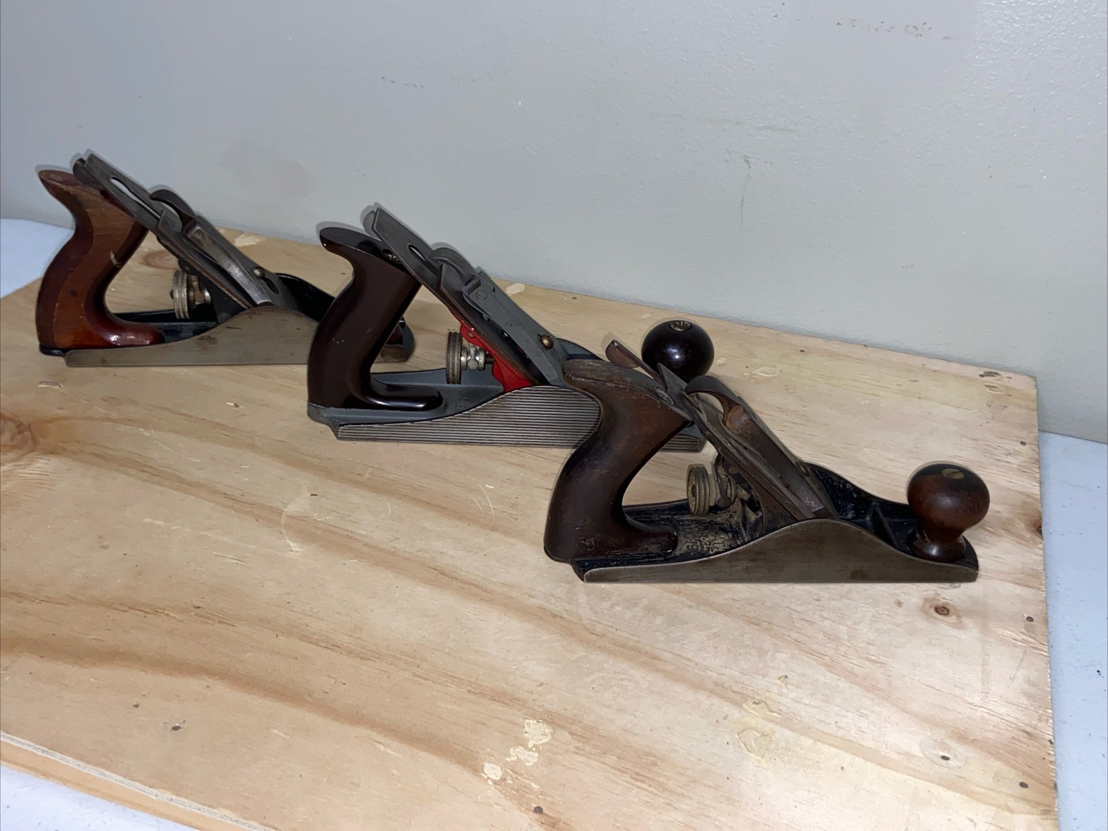 Lot Of 5 Vintage Stanley Bailey No. 3 Sweetheart Craftsman Hand Wood