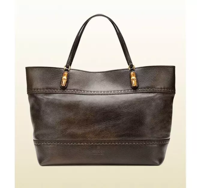 New GUCCI Pebbled Calfskin Laidback Crafty Brown Leather Tote Bag | eBay