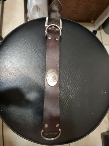 ZEP PRO Adjustable Leather DOG COLLAR medium FSU logo gold buckle 