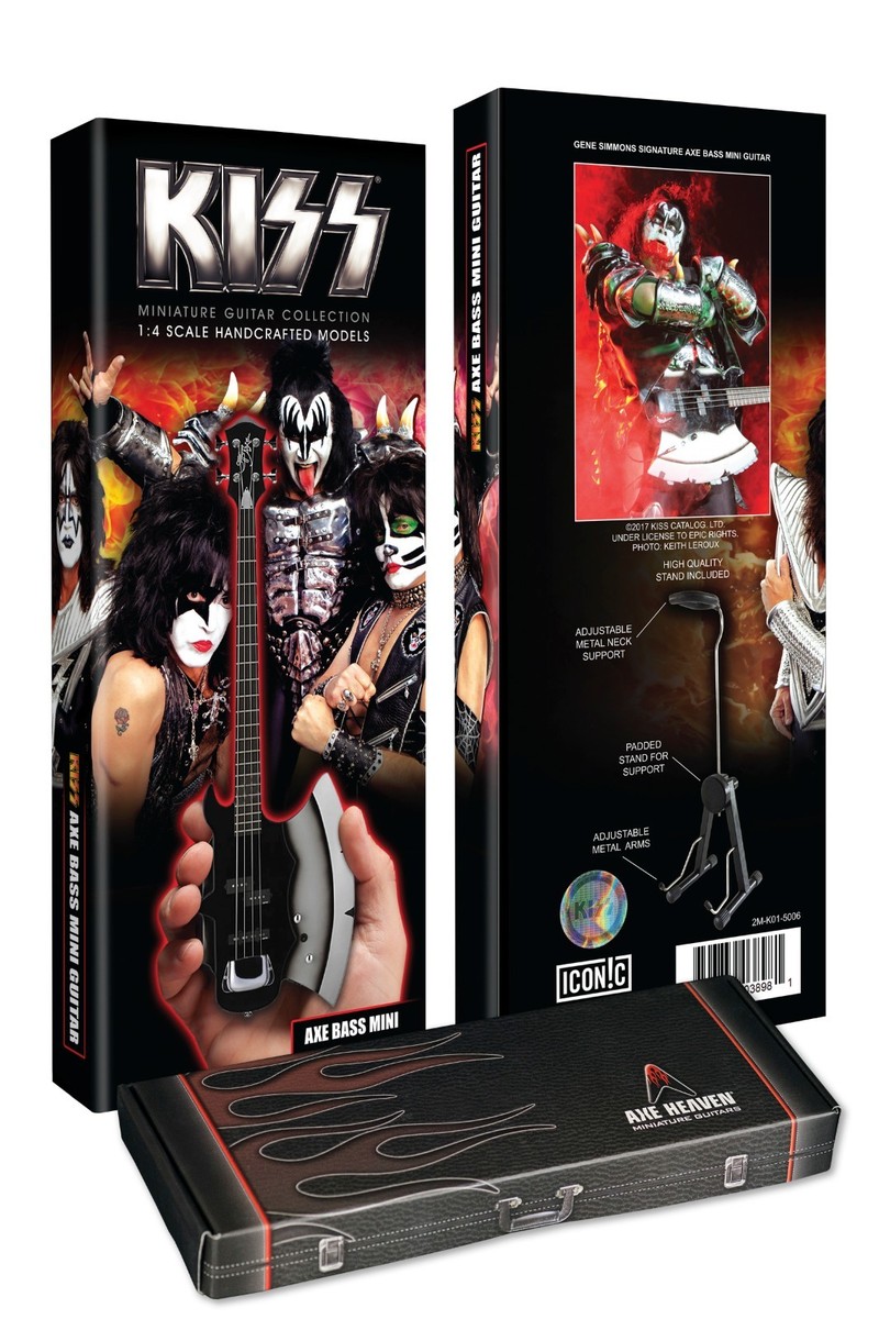 KISS Collectible Gene Simmons AXE Bass Guitar Replica 1:4 Scale