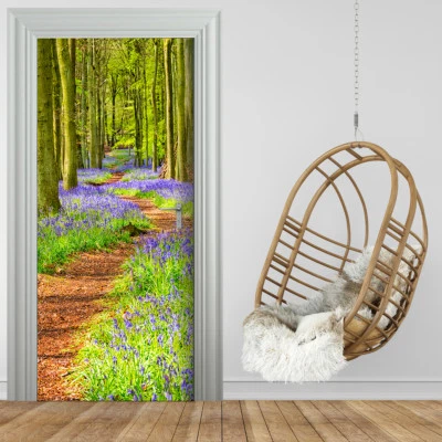 Türtapete selbstklebend TürPoster - WANDERWEG IM WALD - Bild 1 von 4