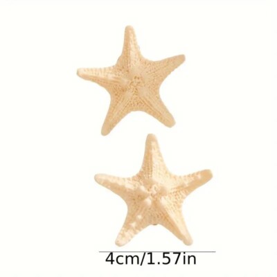 Ocean-Inspired Resin Elegant 2pcs Starfish Shell Barrette 