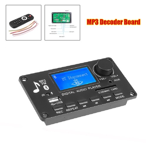 Coche amplificador de LCD Módulo Bluetooth Accesorios de Placa Decodificador De Audio Fm MP3 1 | eBay