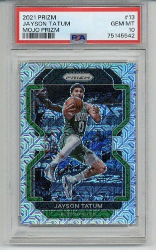 2021 PANINI PRIZM MOJO PRIZM #13 JAYSON TATUM CELTICS /25 PSA 10 LOW POP 1 RARE - 第 1/2 張圖片