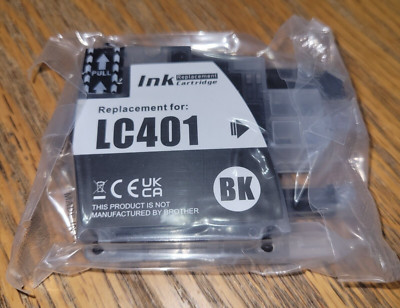 LCL Black Ink Cartridge LC401 Replacement for Brother MFC Printer LCL-LC401BK