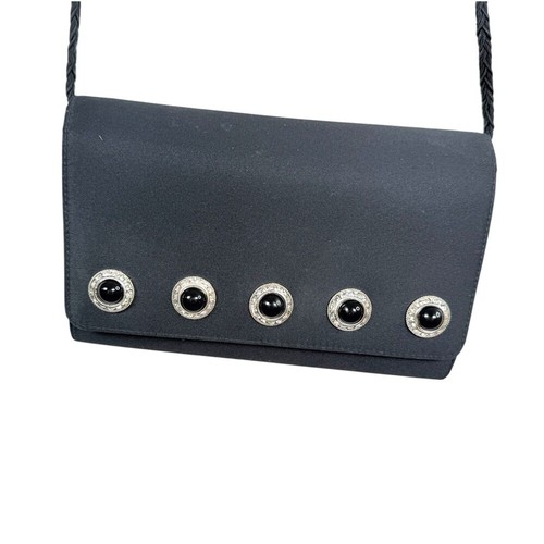 Givenchy Vintage Black Evening Crossbody Bag with Silver & Black Embellishments - Picture 2 of 7
