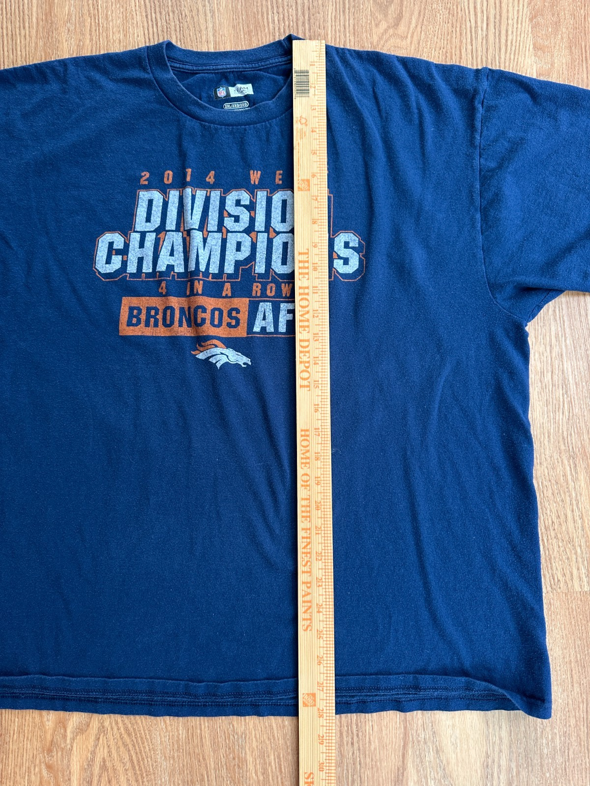 T shirt Denver Broncos 2014 NFL AFC West Division Champions quattro di fila 2XL