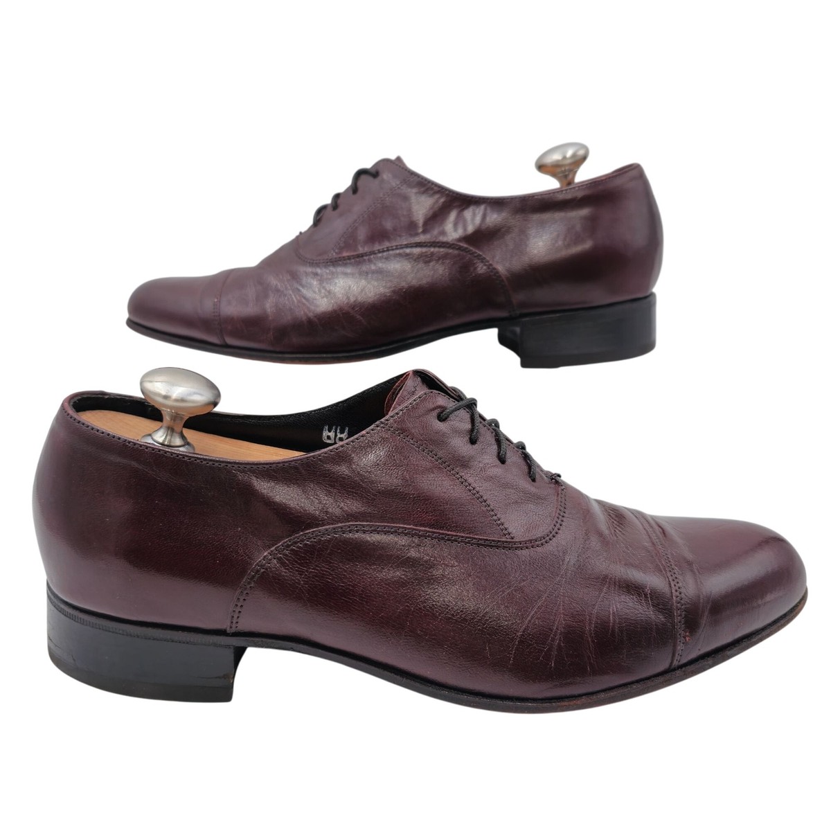 Florsheim Mens Burgundy Leather Apron Toe Derby Shoes 8 D‎ Made in India Florsheim Mens Size 8D Burgundy Leather Classic Dress Shoes  main image 2