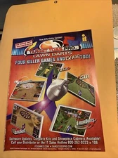 ORIGINAL 11-8” Target toss pro lawn darts arcade video  GAME AD FLYER