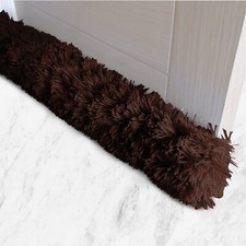 Draft Excluder Cushion 90cm Faux Fur Draft  Blocker for Doors and Windows New