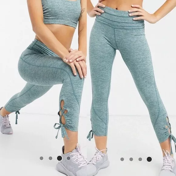 free-people-movement swerve heather side open bow tie leggings