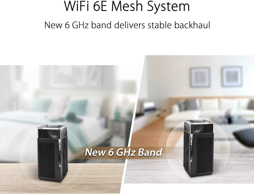 ASUS ZenWiFi Pro ET12 AXE11000 Tri-Band WiFi 6E AiMesh Router | 1300 ...