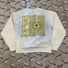 Vintage 90s UCLA Bruins Football All Over Print AOP Sweatshirt Size L (Fits M)