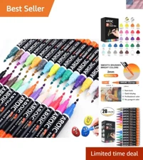 Waterproof Oil-Based Paint Marker Set - Perfect for Rock, Glass & DIY Projects