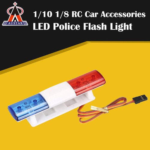 RC Car Flashing LED Police Light Bar for 1/10 1/8 HSP TAMIYA CC01 Axial