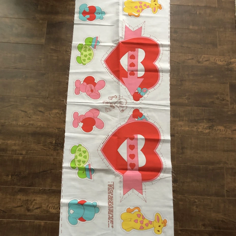 Vintage 1983 Fabric Panel Heart Cute Animals Crib Mobile American Greetings - Image 2 of 4