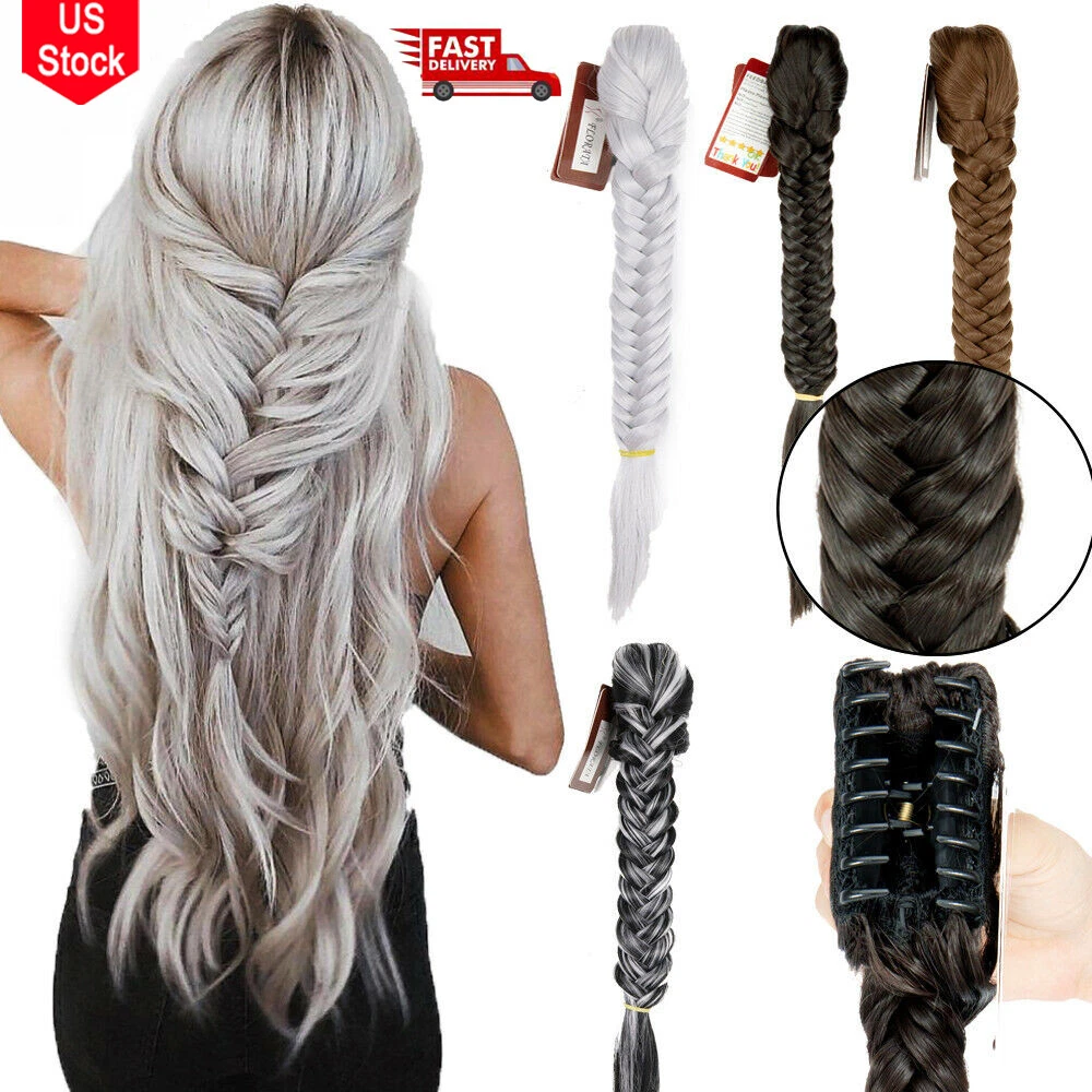 Clip in deals braided bun