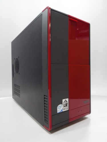 ASUS VENTO MB Chassis Computer Mid Tower Case RED Black + 650W PSU + DVD Drive - Picture 2 of 10