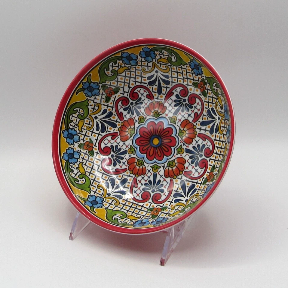 IL MULINO AZULEJO ESPAÑOL DISEÑO MEDALLÓN MELAMINA CEREAL/SOPA CUENCOS NUEVOS CON ETIQUETAS Foto 3 de 4