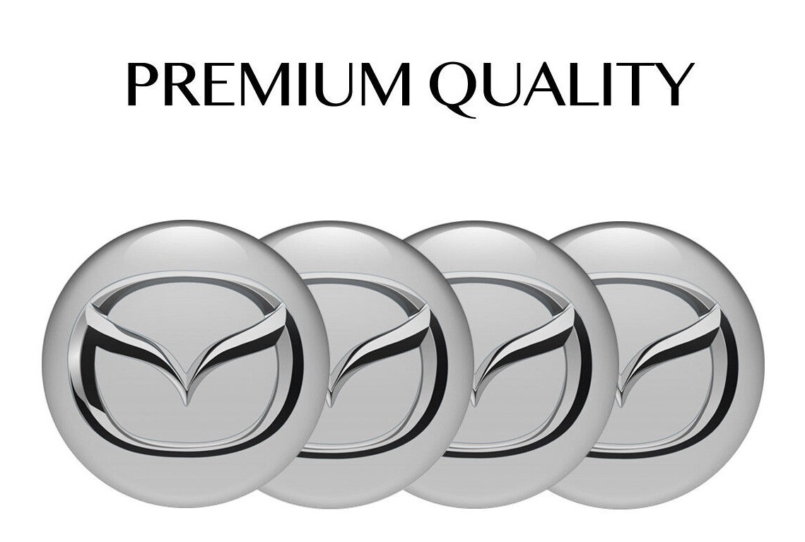 CHANGKAIFA Radnabenkappen Aufkleber Für Mazda CX-60 2022-2025 - Silver 65mm