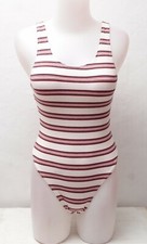 New Multicolored Stripe Pattern Cotton Leotard for Woman size 12 Medium