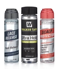 Walker Ultra Hold 1.4oz ,Dab-on,1.4oz Lace Release &Scalp Protector Set-Wigs NEW