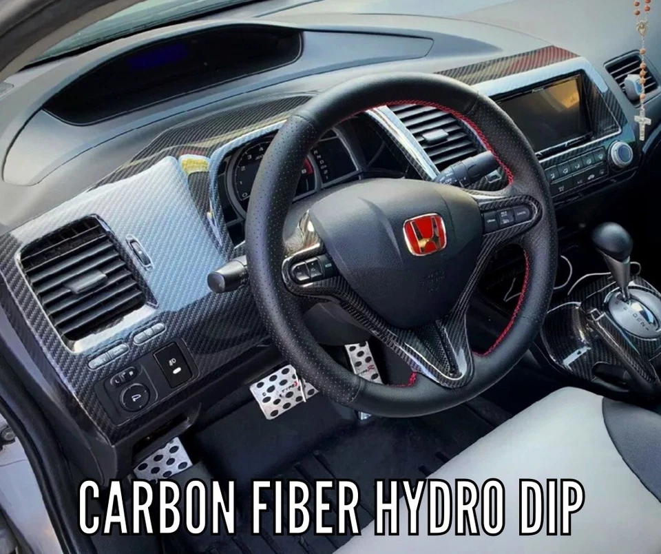 2006-11 Civic Carbon Double Din Dash Kit Hydro Dipped Dip Vtec Jdm trim Password - Image 2 of 4