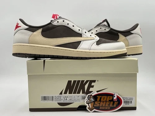 DS NEW NIKE AIR Jordan 1 Low OG Travis Scott Reverse Mocha Size 14 Retro Rare