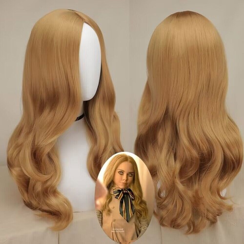 New Cosplay Movies M3GAN Wig Megan AI Doll Robots Long Curly Halloween Party Wig eBay