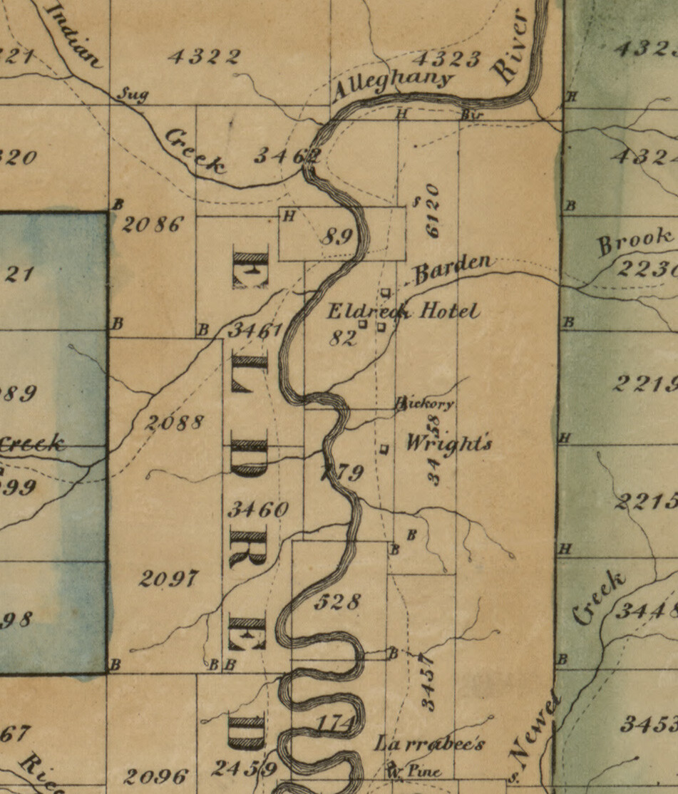 1857 Map of Mckean County Pennsylvania farm line map | eBay