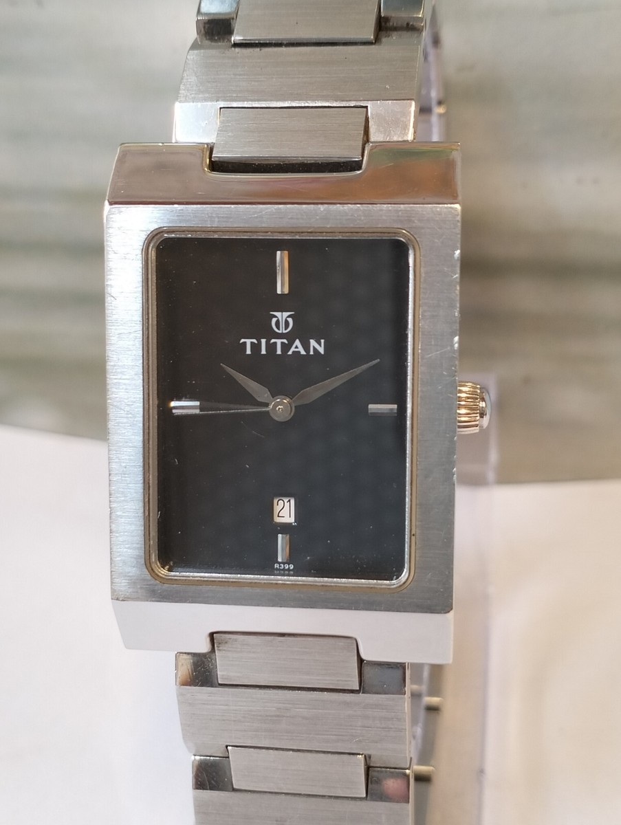 ORIGINAL TITAN QUARTZ BLACK DIAL 625SDD INDIA MEN'S FULLY