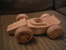 Wooden Unique 7 Indy Car Toy - Working Wheels