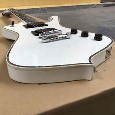 Hot Sales Iceman Electric Guitar Open Pickups Abalone Inlay 22F, White Mirror