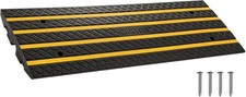 1 Pack 48" Rubber Car Driveway Curb Ramp 33000 LBS Load Capacity
