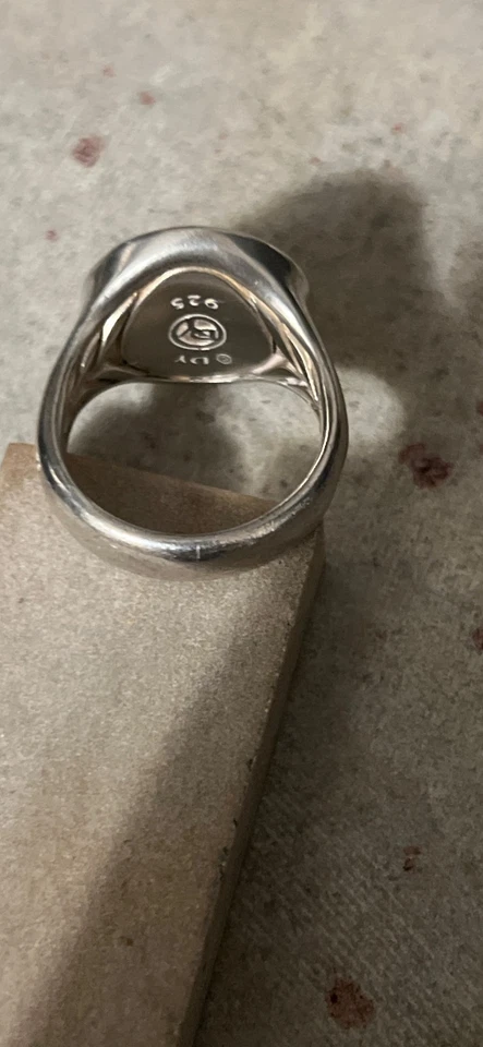 Anillo de sello moneda león PETRVS para hombre DAVID YURMAN en plata de ley talla 10 Foto 4 de 4