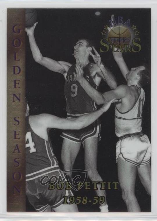 1996 Topps Stars Golden Season Finest Bob Pettit #85 HOF m1k