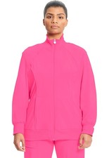 Cherokee Women Scrubs Zip Front Jacket 2391A CPPS Carmine Pink Free Shipping