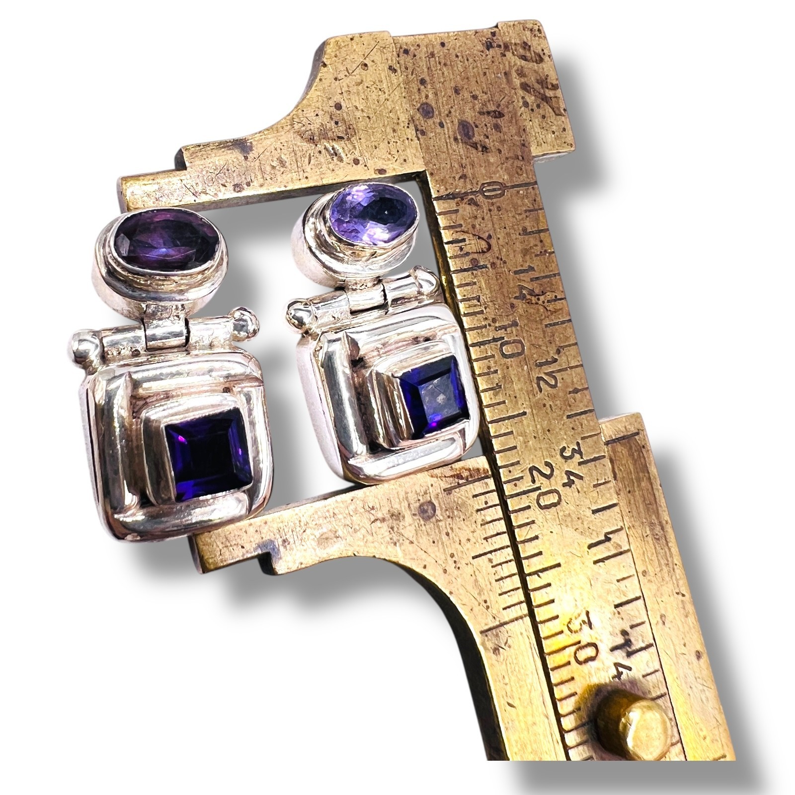 Amethyst Designer Earrings 925 Sterling Silver - … - image 14