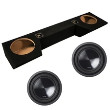 Alpine SWT-10S4 10" Subwoofer Fits 19-25 Dodge Ram Quad Cab Sealed Dual Sub Box