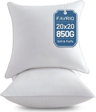 20 x 20 Pillow Inserts Set of 2 - 20 Inch Square Interior Couch Throw Pillo...