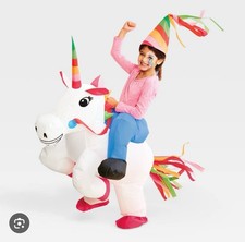 Inflatable Halloween Costume Kids Unicorn Rider With Hat One Size Fits Most New