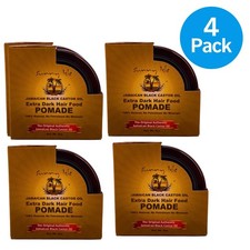 Sunny Isle Jamaican Black Castor Oil Extra Dark Hair Food Pomade 4 oz 4 Pack