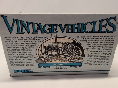 Vintage 1988 Ertl Classic Vehicles 1929 CASE L 1/43 Scale Die-Cast Tractor 2554 - Picture 5 of 5