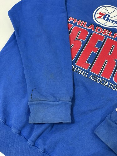 Vintage 1996 Philadelphia 76ers Sixers Logo Athletic Crewneck Sweatshirt 90s XL - Picture 3 of 15