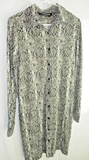 womens new nwt black white snakeskin norma kamali poly spandex dress size L 40"