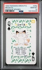 1996 POKEMON GREEN VERSION PLAYING CARDS QUEEN OF SPADES #052 MEOWTH PSA 10